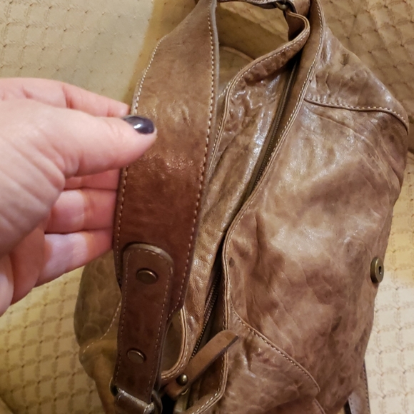 Gray Leather Hobo Style Bag - Picture 2 of 6